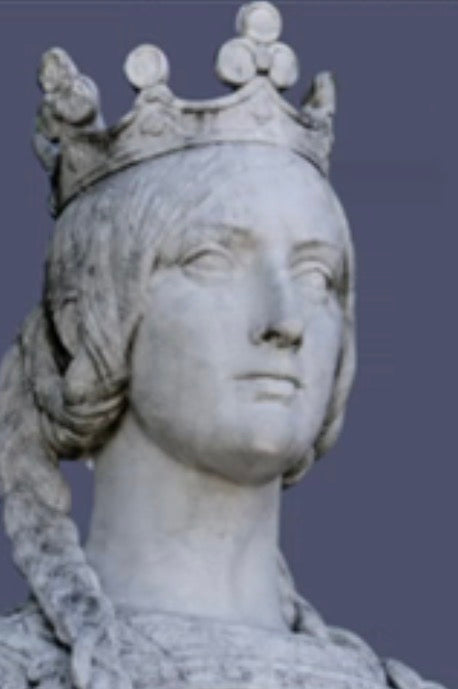 Mathilde de Flandre, portrait sur fond violet